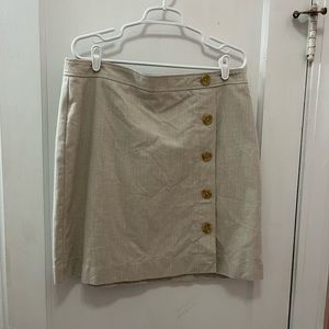 Ann Taylor khaki skirt with Buttons, Size 14
